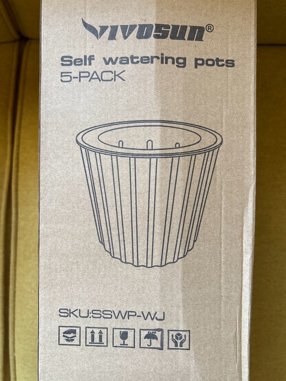 Vivosun Self Watering Pots - 5 Pack New in Box. Hydroponic Gardening